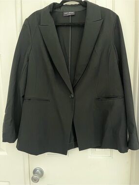 Lane Bryant Black Single-Button Suit Blazer